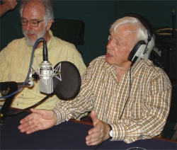 Tristan de Vere Cole and Morris Perry in the recording both of the studio