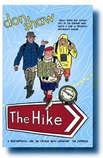 The front cover of the Ebury Press edition of Don Shaw novel 'The Hike'