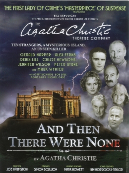 Promotional flyer for 2008 stage production of Agatha Christie's 'And Then There Were None'