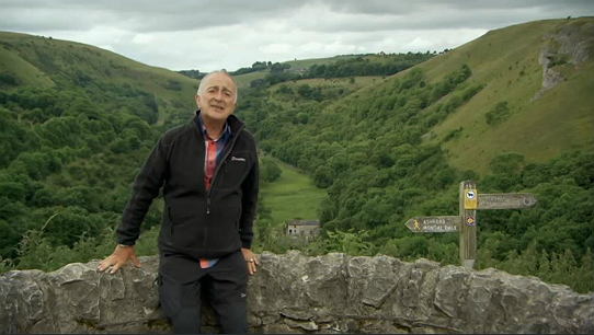 Tony Robinson narrates his tale from the head of the Monsal Dale valley