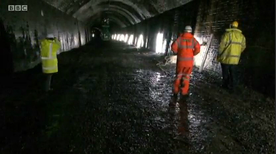 Work proceeds to waterproof and make safe the rail tunnels of the Monsal Trail