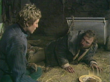 Charles awakens on the floor of Ellen and Ron's barn