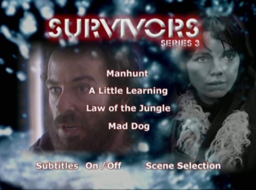 An example menu from the Survivors series three DVD release in 2005