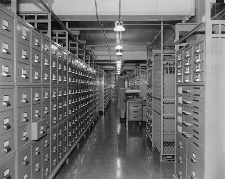Generic black-and-white photo of an archive